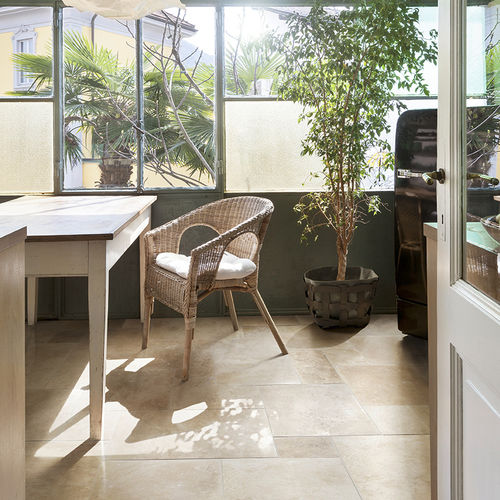 Natursteinfliesen - BEIGE TRAVERTINE - CUPA STONE - in Naturoptik / für den Innenraum / für Außenbereich
