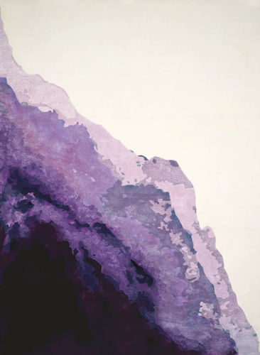 Moderner Teppich - H-AUBERGINE HILL  - TISCA ITALIA - Motiv / Wolle / Viskose