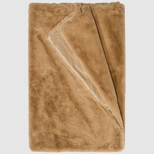 Kunstfell-Plaid - C - GUANACO CAMEL 929 - TISCA ITALIA - aus Vinylgewebe