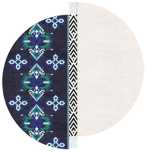 Moderner Teppich - H-RETRO MIRROR - TISCA ITALIA - Motiv / Wolle / Viskose