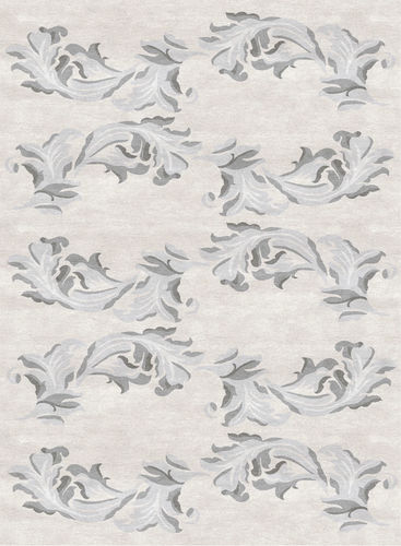 Moderner Teppich - H-LEAVES - TISCA ITALIA - Blumenmotive / Wolle / Viskose