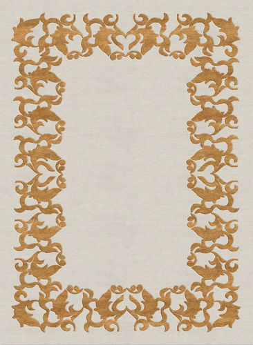 Moderner Teppich - S-LACE - TISCA ITALIA - Blumenmotive / Wolle / Viskose