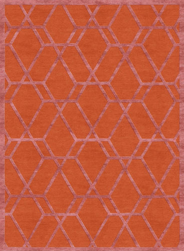 Moderner Teppich - S-DUKE - TISCA ITALIA - mit geometrischen Motiven / Wolle / Viskose