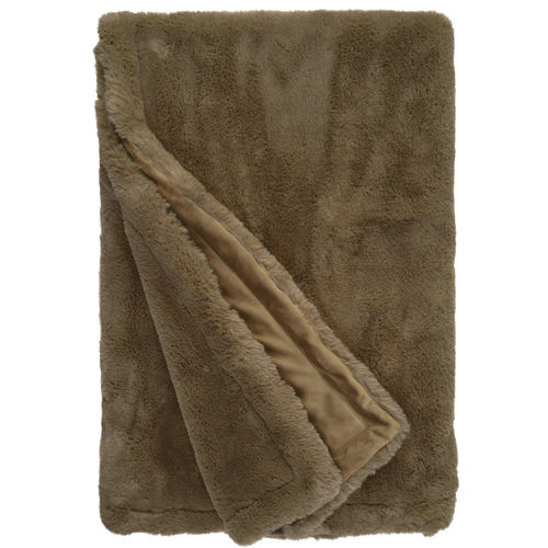 Kunstfell-Plaid - C - GUANACO CAPPUCCINO 865 - TISCA ITALIA - aus Vinylgewebe