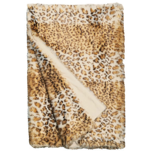 Kunstfell-Plaid - B - SNOW LEOPARD 932 - TISCA ITALIA - aus Vinylgewebe