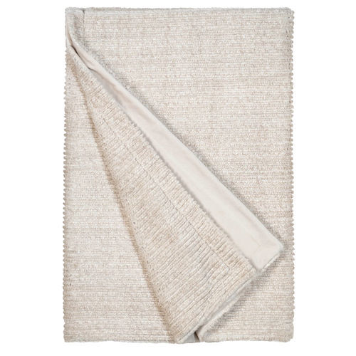 Kunstfell-Plaid - L - VICUNYA SAND 935 - TISCA ITALIA - aus Vinylgewebe