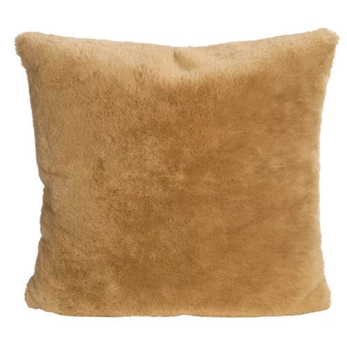 Kunstpelz-Kopfkissen - GUANACO CAMEL 929 - TISCA ITALIA - quadratisch