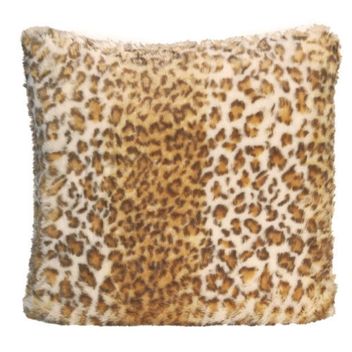 Kunstpelz-Kopfkissen - SNOW LEOPARD 932 - TISCA ITALIA - quadratisch