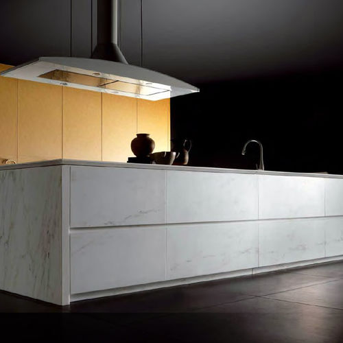 Moderne Küche - WIND LEATHER AND MARBLE - TONCELLI - Holz / Marmor / Kochinsel