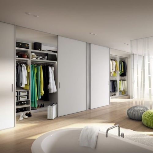 Tür für Einbauschrank / Holz - S1200 - Ewins - Glas / Schiebe / Glas