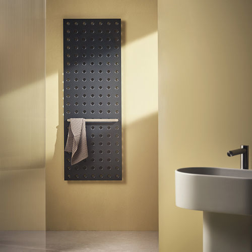 Elektrischer Badheizkörper - GRID BAGNO - TUBES - modern / Aluminium / schwarz