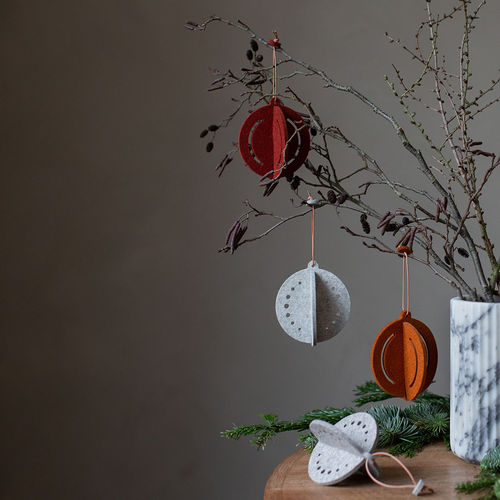 Filz-Christbaumschmuck - Hey Sign - für Wohnhaus