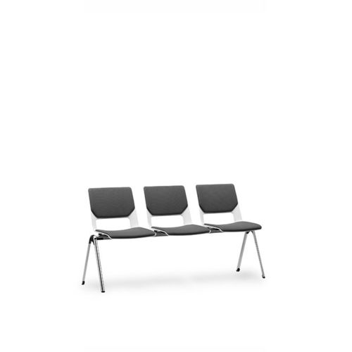 Kunststoff-Traversenbank - VLEGSIS3 - Interstuhl Büromöbel GmbH & Co. KG - Zweisitzer / 3 Plätze / für den Innenraum
