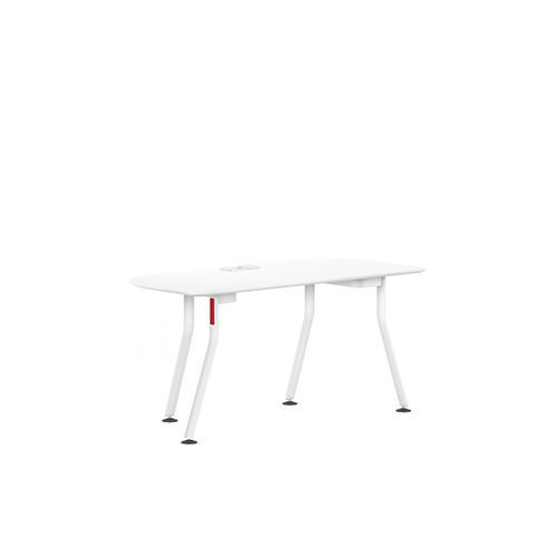 Moderner Tisch - HUB - Interstuhl Büromöbel GmbH & Co. KG - melaminbeschichtet / Gestell aus Metall / rechteckig