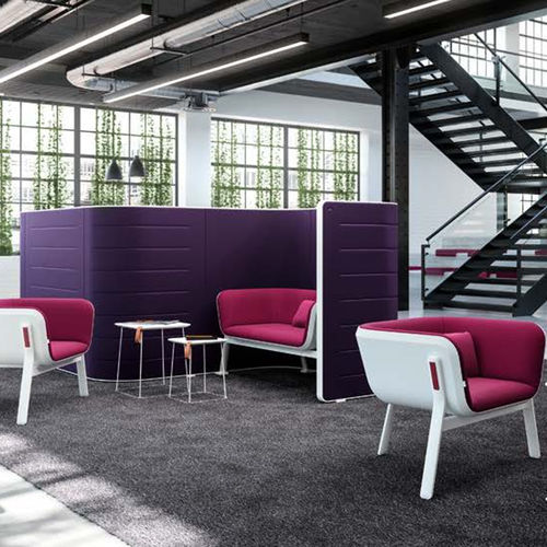 Modularer Einzelarbeitsplatz - HUB - Interstuhl Büromöbel GmbH & Co. KG - Aluminium / Stoff