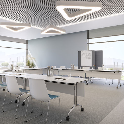 Moderner Arbeitstisch - NESTYIS3 - Interstuhl Büromöbel GmbH & Co. KG - Polypropylen / Gestell aus Metall / rechteckig
