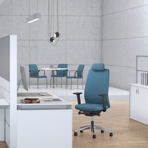 Moderner Bürosessel - AIMIS1 - Interstuhl Büromöbel GmbH & Co. KG - Stoff / Metall / Polster
