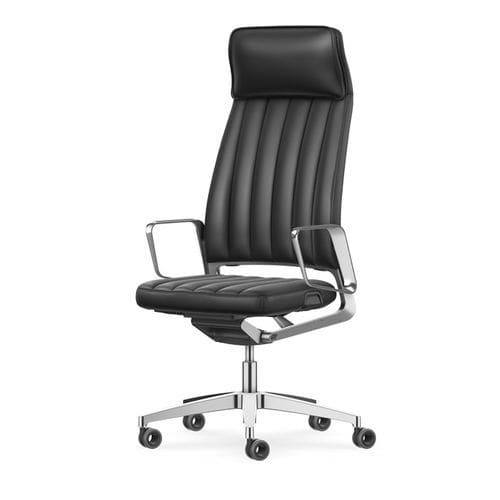 Moderner Chefsessel - VINTAGEIS5  - Interstuhl Büromöbel GmbH & Co. KG - Leder / Metall / Polster