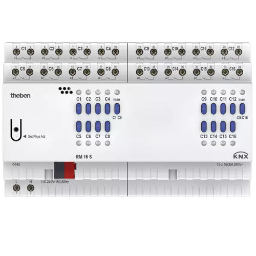 KNX-Schaltaktor - RM 16 S - Theben AG - DIN-Schiene / für Gewerbegebrauch / für den Innenraum