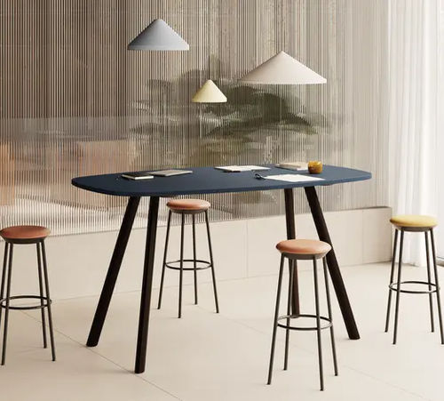 Besprechungstisch / minimalistisches Design - Creva  - Kusch & Co - Holzfurnier / Buche / gebeiztes Holz