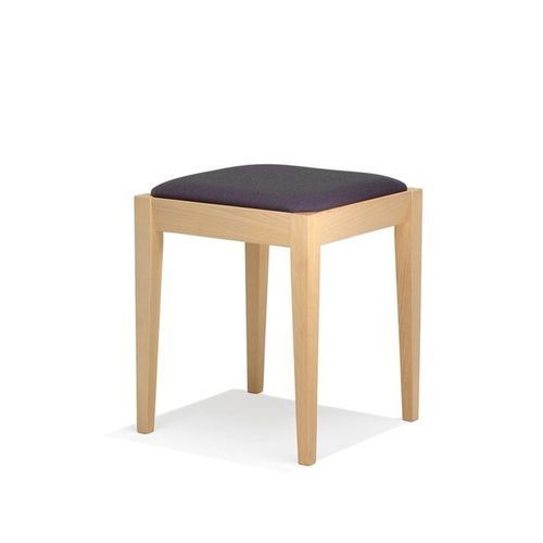 Moderner Hocker - Luca  - Kusch & Co - Stoff / Gestell aus Buche / Polster