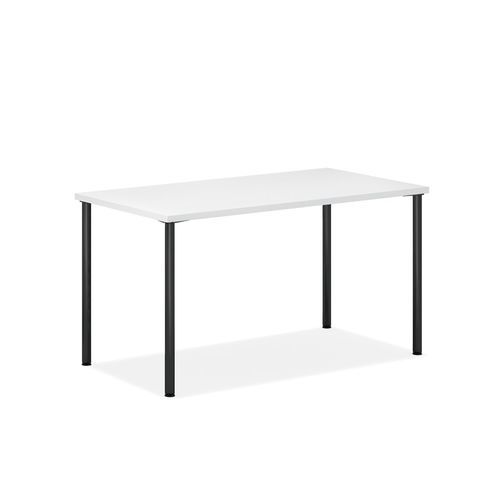 Tisch / minimalistisches Design - ¡Hola! - Kusch & Co - Holzfurnier / Gestell aus heißlackiertem Stahl / Gestell aus verchromtem Stahl