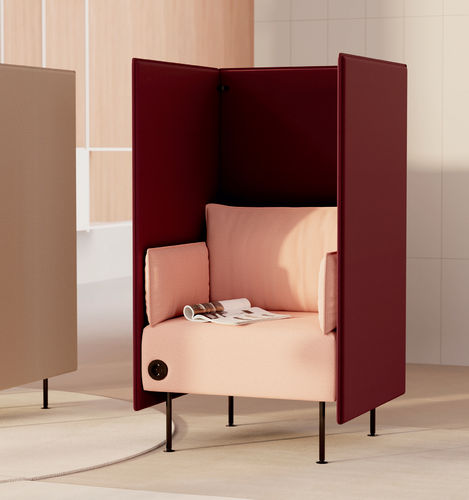 Moderner Sessel - Creva  - Kusch & Co - Stoff / für Konzentration und Privatsphäre / mit USB-Anschluss