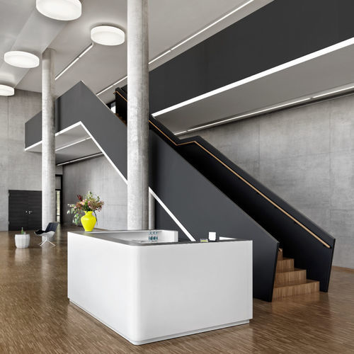 Modulare Empfangstheke - Müller - Aluminium / Linoleum