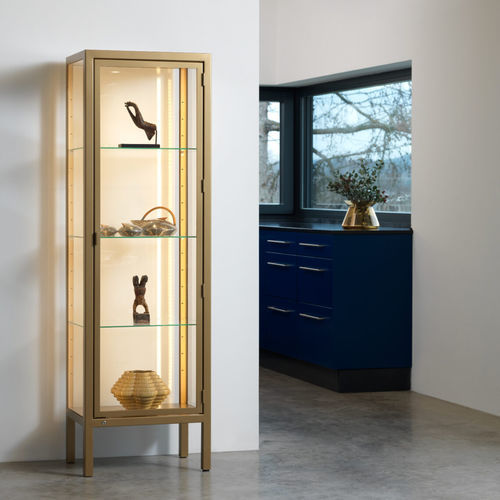 Moderner Vitrinenschrank - GB 175 - Müller - bodenstehend / Glas / mit Schwingtüren