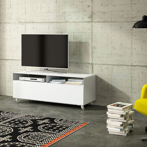 Sideboard / minimalistisches Design - R 109 | R 108 - Müller - Chrom / mit Rollen / grün