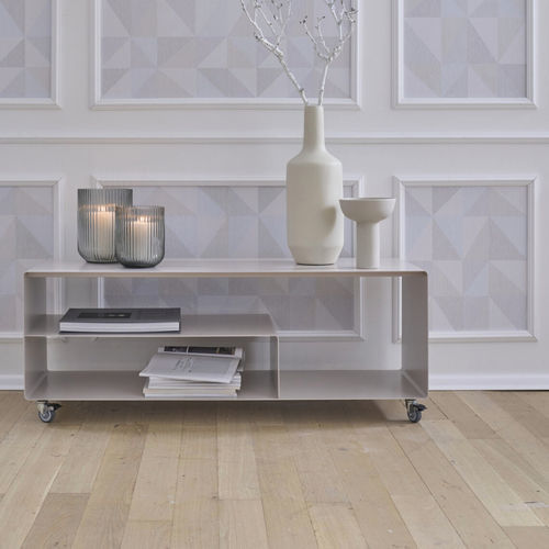 Sideboard / minimalistisches Design - R 111 - Müller - Chrom / mobil / mit Rollen