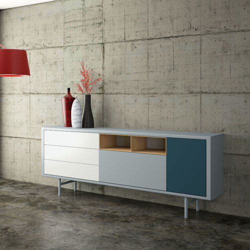 Modernes Sideboard - S 36 - Müller - Metall / Eiche / modular