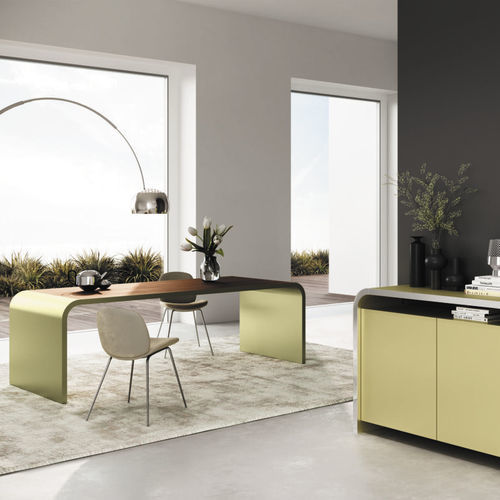 Bodenstehender Schreibtisch - M10  - Müller - modern / Metall / Laminat