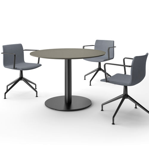 Moderner Besprechungstisch - UPSITE - Renz - Holzfurnier / Laminat / Gestell aus Metall