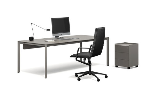 Moderner Schreibtisch - SLIDE - Renz - Holzfurnier / Laminat / mit 4 Beinen