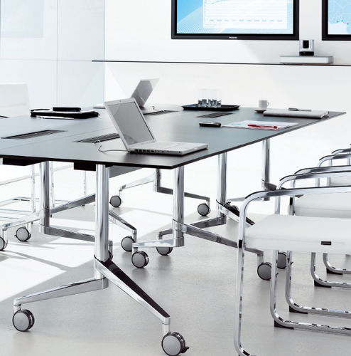 Moderner Besprechungstisch - FLEX-TABLE - Wiesner Hager - Laminat / rechteckig / klappbar