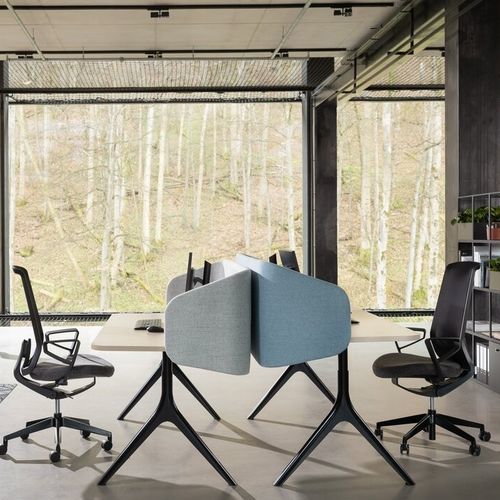 Bodenstehender Schreibtisch - FURNILOOP - Wiesner Hager - für 2 Personen / modern / Holz