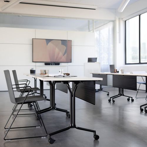 Moderner Tisch - SPYN - Wiesner Hager - Holz / Gestell aus Metall / rechteckig