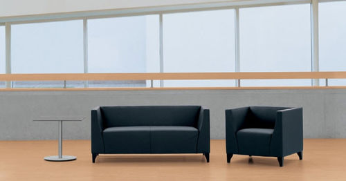 Modernes Sofa - THEBA - Wiesner Hager - Leder / schwarz / Contract