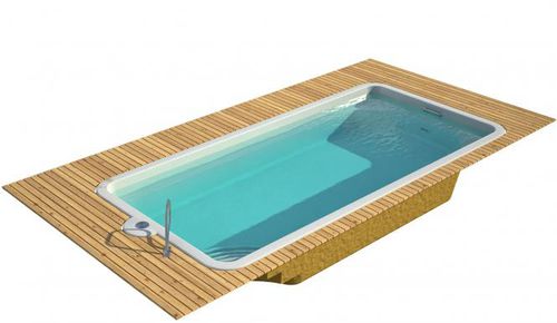 Einteiliges Schwimmbecken - LUGANO - luxe-pools - für Außenbereich / erdverlegt / Polyester