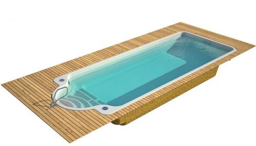 Einteiliges Schwimmbecken - GARDA   - luxe-pools - für Außenbereich / erdverlegt / Polyester