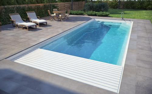 Latten-Poolabdeckung - luxe-pools - automatisch / Sicherheit
