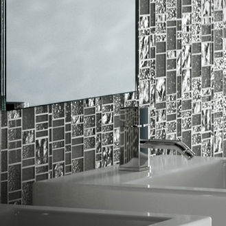 Glasmosaikfliese - LYBERTY ONYX - Trend - poliert / für den Innenraum / Wand
