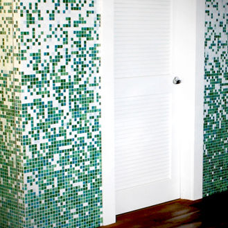 Glasmosaikfliese - SHADING BLEND JASMIN - Trend - poliert / für den Innenraum / Wand
