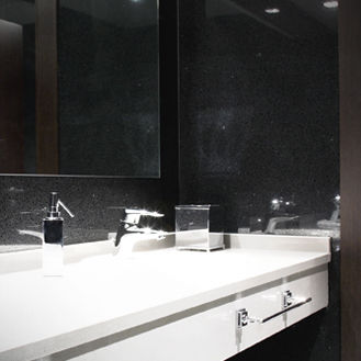 Terrazzo-Fliesen - BLACK DIAMOND - Trend - poliert / für Badezimmer / Wand