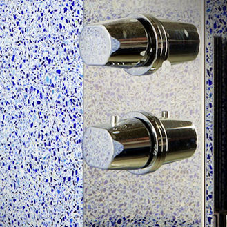 Terrazzo-Fliesen - BLUE DREAM - Trend - poliert / für den Innenraum / Wand