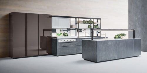 Stahlküche - Artematica  - VALCUCINE - modern / Holz / Glas