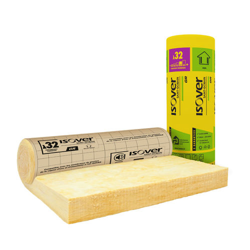 Thermo-akustische Isolierung - GR 32 Roulé Revêtu Kraft - ISOVER SAINT-GOBAIN - Glaswolle / Rollen / Innenbereich