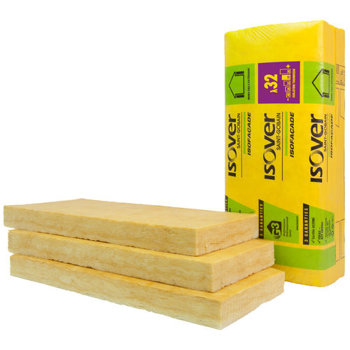 Thermo-akustische Isolierung - Isofaçade 32P - ISOVER SAINT-GOBAIN - Glaswolle / Platten / Außen