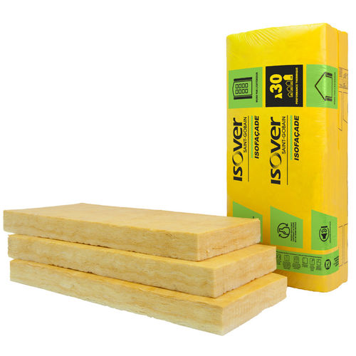 Thermo-akustische Isolierung - Isofaçade 30P - ISOVER SAINT-GOBAIN - Glaswolle / Platten / Außen